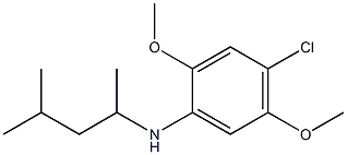 4-chloro-2,5-dimethoxy-N-(4-methylpentan-2-yl)aniline Struktur