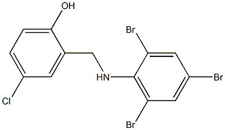 4-chloro-2-{[(2,4,6-tribromophenyl)amino]methyl}phenol Struktur