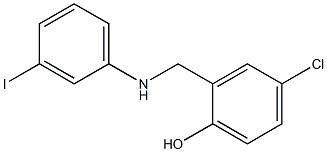 4-chloro-2-{[(3-iodophenyl)amino]methyl}phenol Struktur