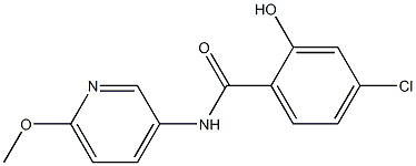 4-chloro-2-hydroxy-N-(6-methoxypyridin-3-yl)benzamide Struktur