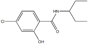 4-chloro-2-hydroxy-N-(pentan-3-yl)benzamide Struktur