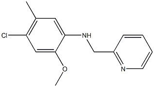 4-chloro-2-methoxy-5-methyl-N-(pyridin-2-ylmethyl)aniline Struktur