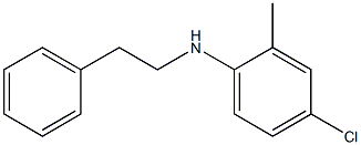 4-chloro-2-methyl-N-(2-phenylethyl)aniline Struktur