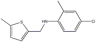 4-chloro-2-methyl-N-[(5-methylthiophen-2-yl)methyl]aniline Struktur