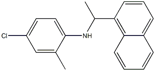 4-chloro-2-methyl-N-[1-(naphthalen-1-yl)ethyl]aniline Struktur