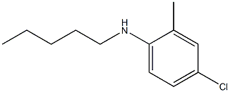 4-chloro-2-methyl-N-pentylaniline Struktur