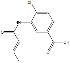 4-chloro-3-(3-methylbut-2-enamido)benzoic acid Struktur