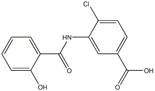 4-chloro-3-[(2-hydroxybenzoyl)amino]benzoic acid Struktur