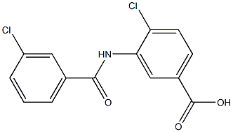 4-chloro-3-[(3-chlorobenzene)amido]benzoic acid Struktur