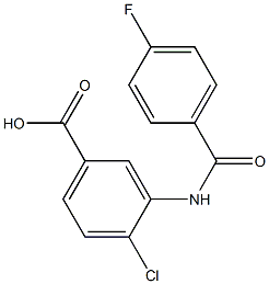 4-chloro-3-[(4-fluorobenzoyl)amino]benzoic acid Struktur