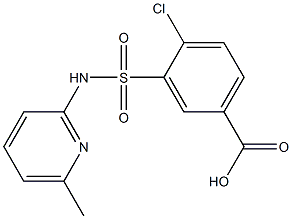 4-chloro-3-[(6-methylpyridin-2-yl)sulfamoyl]benzoic acid Struktur