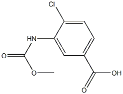 4-chloro-3-[(methoxycarbonyl)amino]benzoic acid Struktur