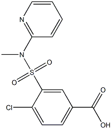 4-chloro-3-[methyl(pyridin-2-yl)sulfamoyl]benzoic acid Struktur