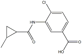 4-chloro-3-{[(2-methylcyclopropyl)carbonyl]amino}benzoic acid Struktur