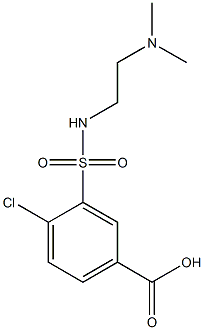 4-chloro-3-{[2-(dimethylamino)ethyl]sulfamoyl}benzoic acid Struktur