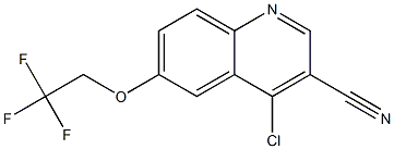 4-chloro-6-(2,2,2-trifluoroethoxy)quinoline-3-carbonitrile Struktur