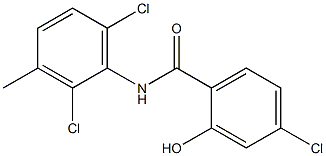 4-chloro-N-(2,6-dichloro-3-methylphenyl)-2-hydroxybenzamide Struktur