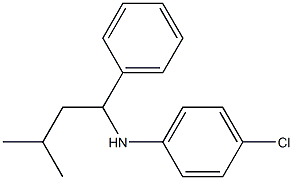 4-chloro-N-(3-methyl-1-phenylbutyl)aniline Struktur