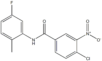 4-chloro-N-(5-fluoro-2-methylphenyl)-3-nitrobenzamide Struktur