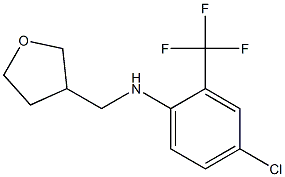 4-chloro-N-(oxolan-3-ylmethyl)-2-(trifluoromethyl)aniline Struktur