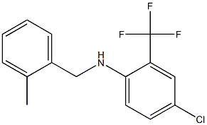 4-chloro-N-[(2-methylphenyl)methyl]-2-(trifluoromethyl)aniline Struktur