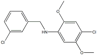 4-chloro-N-[(3-chlorophenyl)methyl]-2,5-dimethoxyaniline Struktur