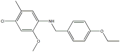 4-chloro-N-[(4-ethoxyphenyl)methyl]-2-methoxy-5-methylaniline Struktur