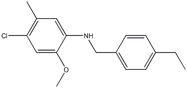 4-chloro-N-[(4-ethylphenyl)methyl]-2-methoxy-5-methylaniline Struktur