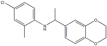 4-chloro-N-[1-(2,3-dihydro-1,4-benzodioxin-6-yl)ethyl]-2-methylaniline Struktur