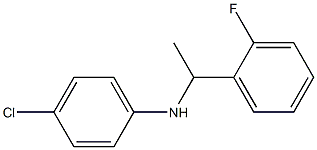 4-chloro-N-[1-(2-fluorophenyl)ethyl]aniline Struktur