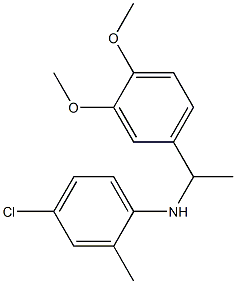 4-chloro-N-[1-(3,4-dimethoxyphenyl)ethyl]-2-methylaniline Struktur