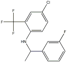 4-chloro-N-[1-(3-fluorophenyl)ethyl]-2-(trifluoromethyl)aniline Struktur