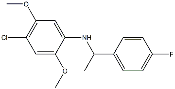 4-chloro-N-[1-(4-fluorophenyl)ethyl]-2,5-dimethoxyaniline Struktur