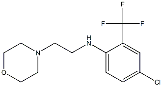 4-chloro-N-[2-(morpholin-4-yl)ethyl]-2-(trifluoromethyl)aniline Struktur