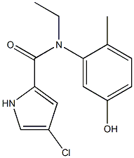 4-chloro-N-ethyl-N-(5-hydroxy-2-methylphenyl)-1H-pyrrole-2-carboxamide Struktur