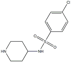 4-chloro-N-piperidin-4-ylbenzenesulfonamide Struktur