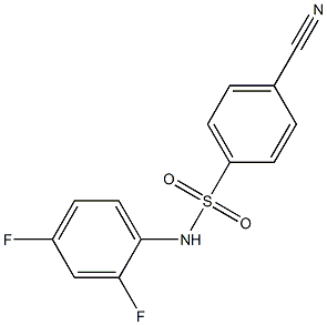 4-cyano-N-(2,4-difluorophenyl)benzenesulfonamide Struktur