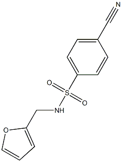 4-cyano-N-(2-furylmethyl)benzenesulfonamide Struktur