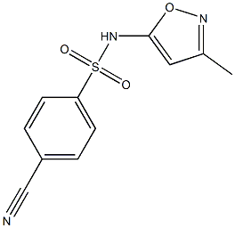 4-cyano-N-(3-methylisoxazol-5-yl)benzenesulfonamide Struktur