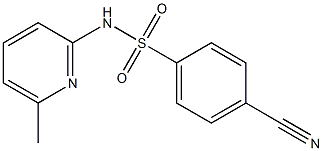 4-cyano-N-(6-methylpyridin-2-yl)benzene-1-sulfonamide Struktur