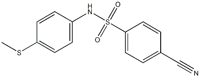 4-cyano-N-[4-(methylsulfanyl)phenyl]benzene-1-sulfonamide Struktur