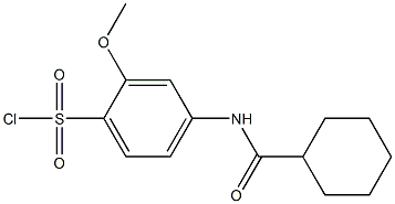 4-cyclohexaneamido-2-methoxybenzene-1-sulfonyl chloride Struktur