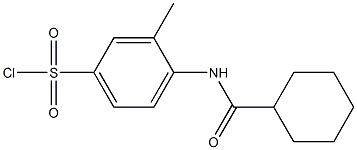 4-cyclohexaneamido-3-methylbenzene-1-sulfonyl chloride Struktur