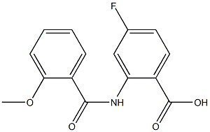 4-fluoro-2-[(2-methoxybenzoyl)amino]benzoic acid Struktur