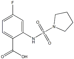 4-fluoro-2-[(pyrrolidine-1-sulfonyl)amino]benzoic acid Struktur