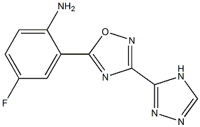 4-fluoro-2-[3-(4H-1,2,4-triazol-3-yl)-1,2,4-oxadiazol-5-yl]aniline Struktur