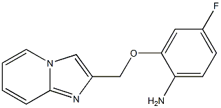 4-fluoro-2-{imidazo[1,2-a]pyridin-2-ylmethoxy}aniline Struktur