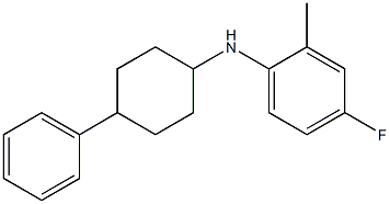 4-fluoro-2-methyl-N-(4-phenylcyclohexyl)aniline Struktur