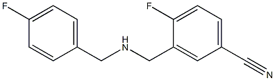 4-fluoro-3-({[(4-fluorophenyl)methyl]amino}methyl)benzonitrile Struktur