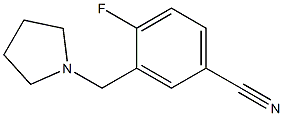 4-fluoro-3-(pyrrolidin-1-ylmethyl)benzonitrile Struktur